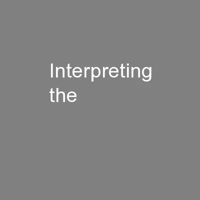 Interpreting the