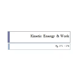Kinetic Energy & Work