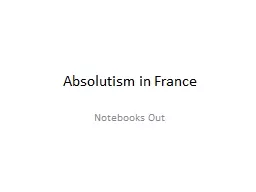 Absolutism in France