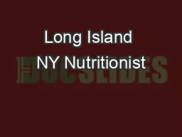Long Island NY Nutritionist