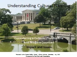 Understanding Cultural Planning