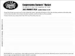 Cooperstown Farmers’ Market