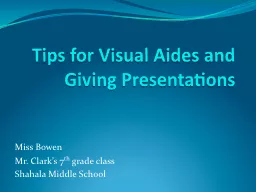 Tips for Visual Aides and Giving Presentations