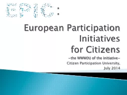 : European Participation