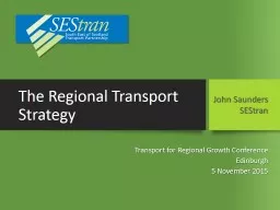 The Regional Transport Strategy