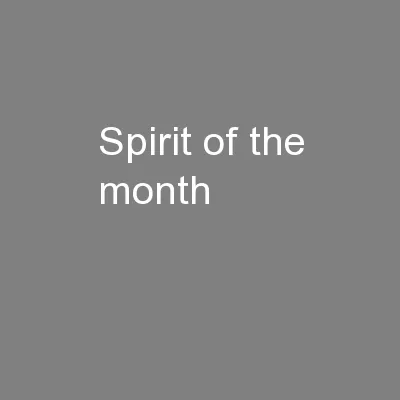 Spirit of the month