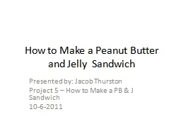 How to Make a Peanut Butter and Jelly  Sandwich