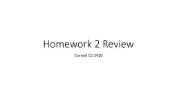 Homework 2 Review