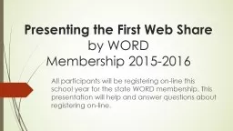 Presenting the First Web Share