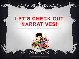 Let’s check out narratives!