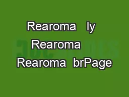 Rearoma   ly  Rearoma     Rearoma  brPage