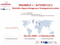 ERASMUS + : ACTION CLE 1