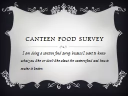 Canteen Food Survey