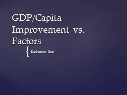 GDP/Capita Improvement vs. Factors