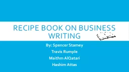 Recipe Book On Business Writing