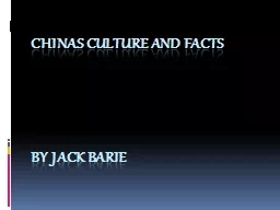 Chinas culture and facts