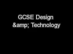 GCSE Design & Technology