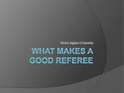What makes a good referee