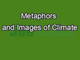 Metaphors and Images of Climate