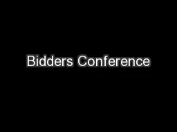 Bidders Conference
