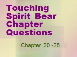 Touching Spirit Bear Chapter Questions