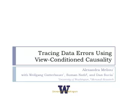 Tracing Data Errors