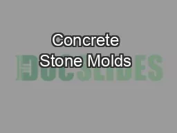 Concrete Stone Molds 