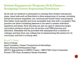 Student Engagement: Programs At-A-Glance—Designing Course