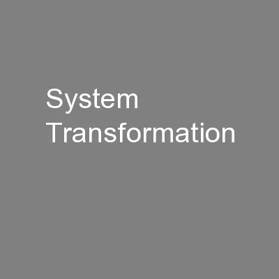 System Transformation