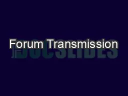 Forum Transmission