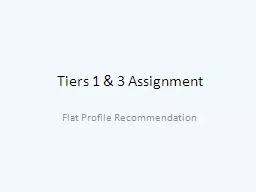 Tiers 1 & 3 Assignment