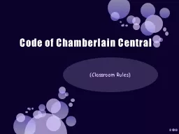 Code of Chamberlain Central