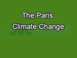 The Paris Climate Change