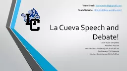 La Cueva Speech and Debate!