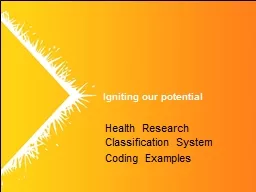 Health Research Classification System