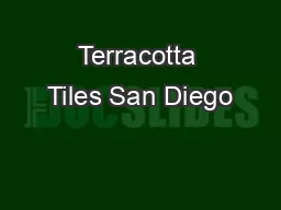 Terracotta Tiles San Diego