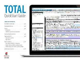 TOTAL QuickStart Guide Getting Starte Appraisal Desktop Convert Competitor Files SmartStart