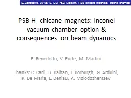 PSB H- chicane magnets: Inconel vacuum chamber option &