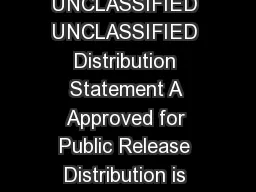 US Army Research Development and Engineering Command UNCLASSIFIED UNCLASSIFIED Distribution Statement A Approved for Public Release Distribution is unlimited Michael LeFante ALAS MC ARDEC Project Off