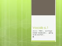 Vocab 6.1