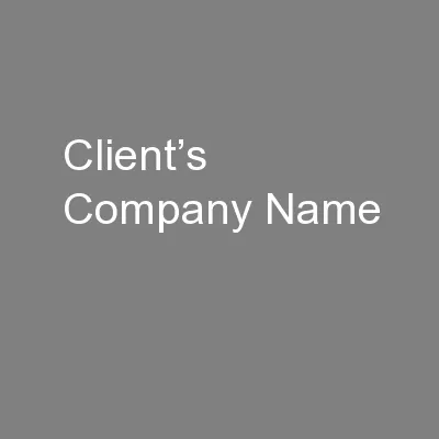 Client’s Company Name
