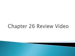 Chapter 26 Review Video