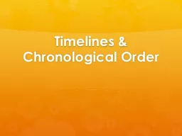Timelines & Chronological Order
