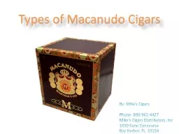 Types of Macanudo Cigars