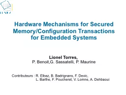 Hardware Mechanisms for Secured