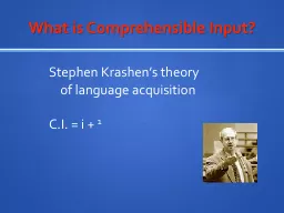 What is Comprehensible Input?