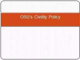 OSU’s Civility Policy