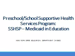 Preschool/School Supportive Health Services