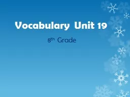Vocabulary Unit 19