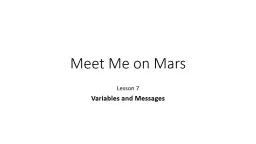 Meet Me on Mars